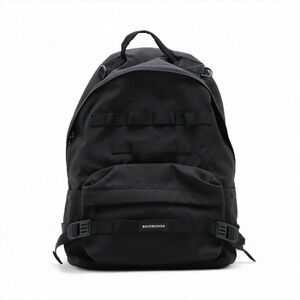 Balenciaga Army Nylon Backpack Rucksack Black